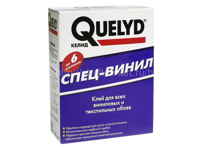 Quelyd Спец-Винил, клей для виниловых и текстильных обоев, 300 г.