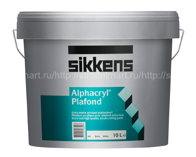 Sikkens Alphacryl Plafond (Сиккенс Альфакрил Плафонд) краска глубоко матовая для стен и потолков 10л