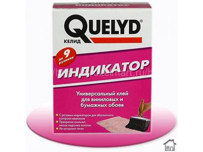 Quelyd Индикатор, обойный клей с розовым индикатором, 250 г.