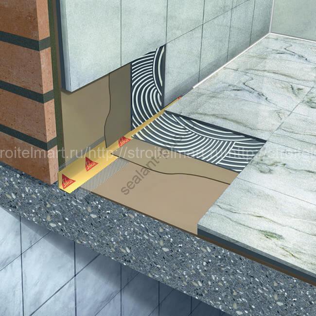 Sika SealTape-S (Сика) Эластичная гидроизоляционная лента для герметизации примыканий и швов во влажных зонах (рулон 50м)