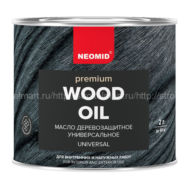 Neomid PREMIUM (Неомид Премиум) масло деревозащитное с натуральным воском 2 л.