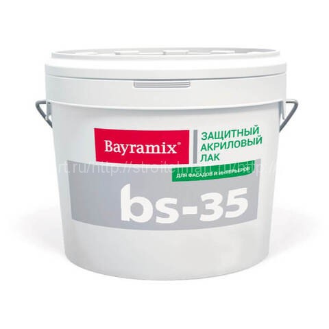 BAYRAMIX BS-35 / БАЙРАМИКС BS-35 лак для фасадных и интерьерных работ защитный полуматовый 5кг