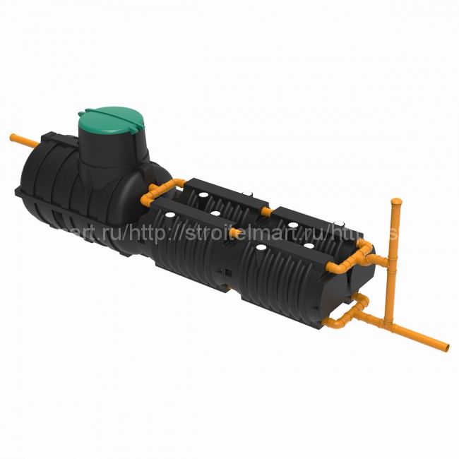 Автономная канализация для частного дома Rostok (Коттеджная Люкс) черный