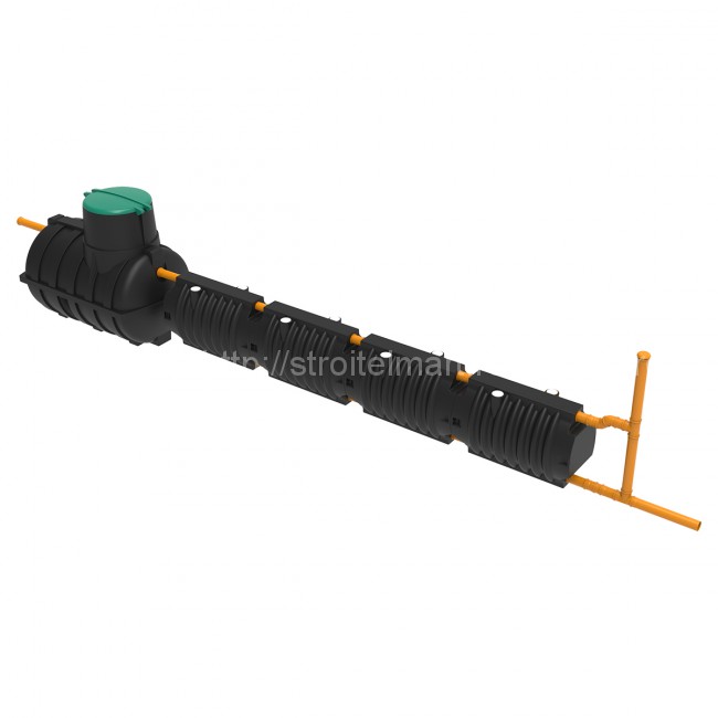 Автономная канализация для частного дома Rostok (Коттеджная Люкс) черный