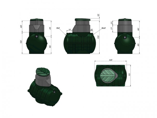 Септик для частного дома и дачи Rostok Дачный (черный)
