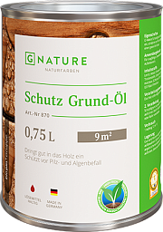 GNatur Schutz Grund-Öl Защитное грунт-масло для дерева (наружные работы) 2,5л (Арт. 870)