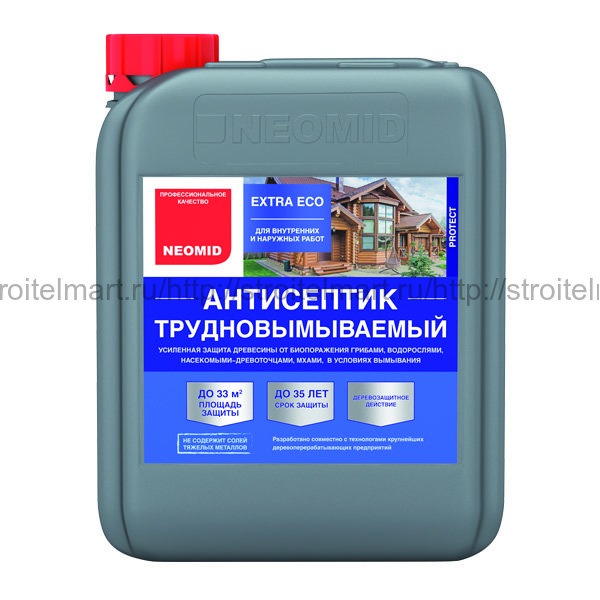 Neomid Extra Eco (Неомид Экстра Эко) трудновымываемый антисептик, 5 л.