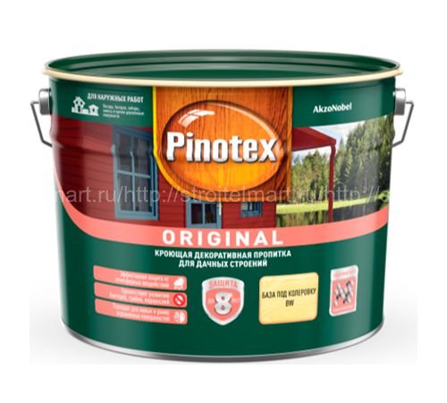 Pinotex Original CLR, кроющая декоративная пропитка с добавлением воска 8,4 л.