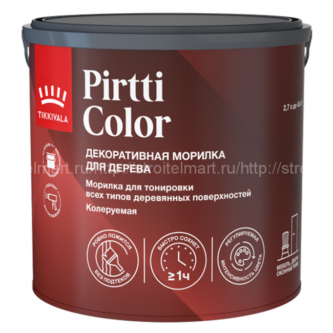 Tikkivala Pirtti Color (Пиртти) морилка прозрачная 2,7 л.