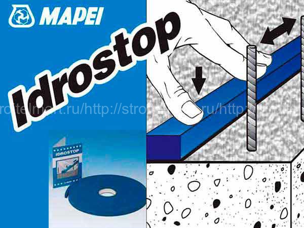 Mapei Idrostop Гидрофильный профиль 20Х10мм, 10 м.