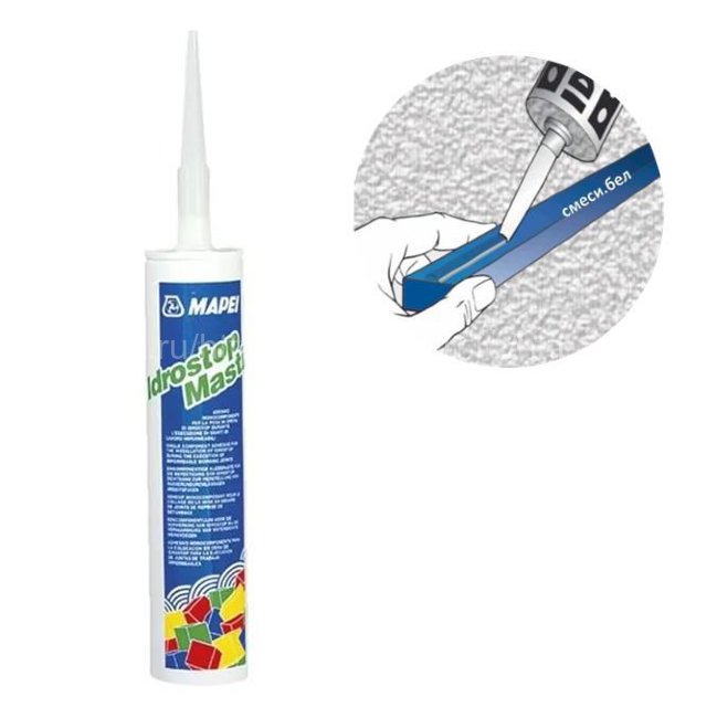 Mapei Idrostop Mastic, Герметик-клей для ленты Idrostop, 300 мл.