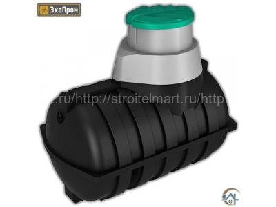 Емкость подземная пластиковая для дизельного топлива Экопром U 2000л oil черная