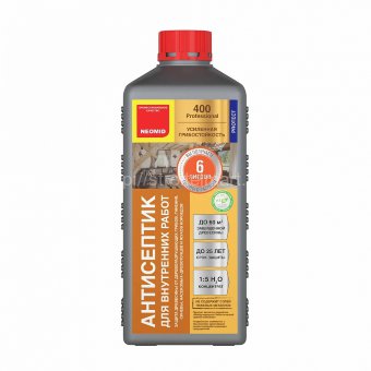 Neomid 400 (Неомид 400) антисептик для внутренних работ по дереву (концентрат 1:9) 1 л.