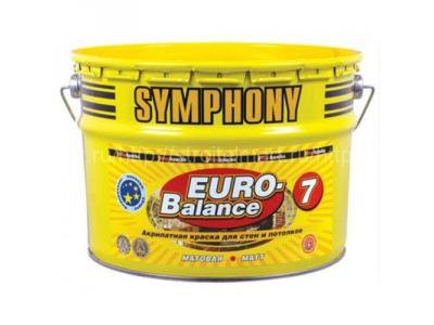 Symphony Euro Balance 7 С (Симфония Евробаланс) акрилатная краска для стен и потолков, 2,7л.