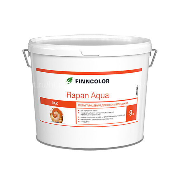 Finncolor Rapan Aqua EP (Финнколор Рапан Аква) водный лак антисептик матовый 9л.