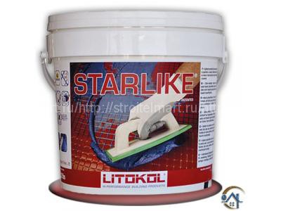 Затирка для плитки Litokol Litochrom Starlike C.480 (Серебристо-серый), 2,5 кг.