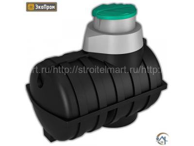 Емкость подземная пластиковая для дизельного топлива Экопром U 3000л oil черная
