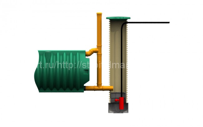 Колодец универсальный 2 м черный