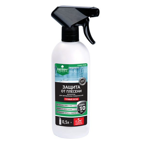 Prosept Fungi Stop (Просепт Фунги Стоп) защита от плесени (готовый раствор) 0,5 л.