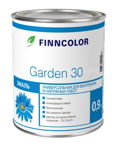 Finncolor Garden 30 (Финнколор Гарден 30) С, универсальная полуматовая эмаль 2,7л