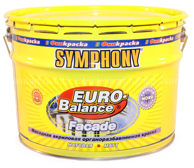 SYMPHONY EURO-Balance Facade Nord А (Симфония) Акриловая щелочестойкая фасадная краска 9л