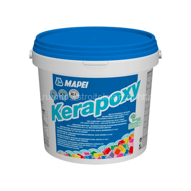 Mapei Kerapoxy №172 небесно-синий (Мапей Керапокси) двухкомпонентная затирка для швов плитки, 2 кг.