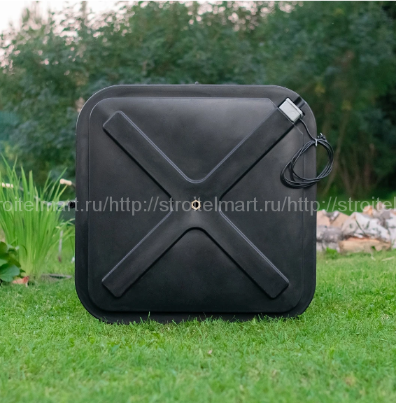 Пластиковый бак для душа на дачу Rostok (Росток) с подогревом и лейкой, 150 л.