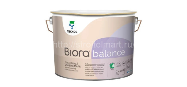 Teknos Biora Balance PM1, краска для стен и потолков, 9 л.