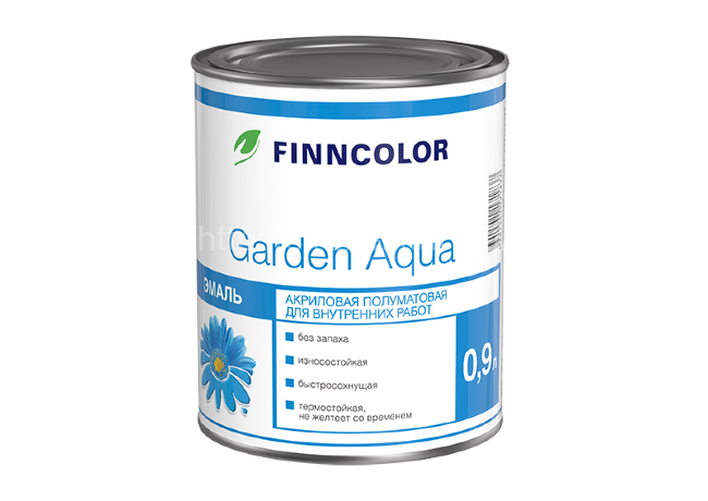 Finncolor Garden Aqua (Финнколор Гарден Аква) водная, универсальная полуматовая эмаль 2,7л