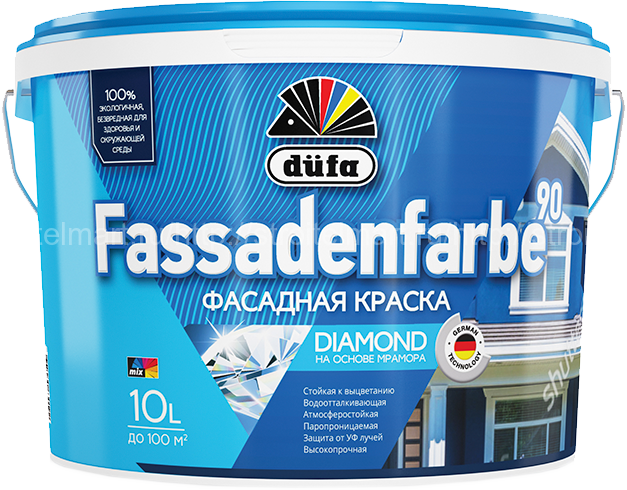 Dufa Fassadenfarbe RD90 (Дюфа Фасаденфарбе РД90) краска фасадная акриловая 10л