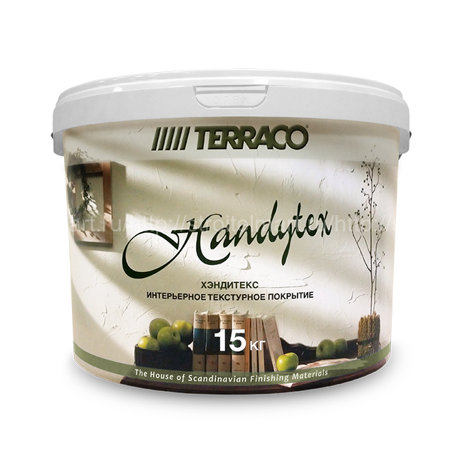 Terraco Handytex (Хендитекс), акриловая. интерьерная текстурная мастика 15 кг