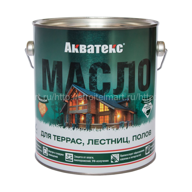 Акватекс масло для террас, лестниц, полов 2,5л