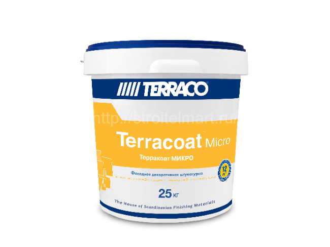 Terraco Terracoat Micro, декоративное покрытие с мелкой текстурой шагрень,  25кг
