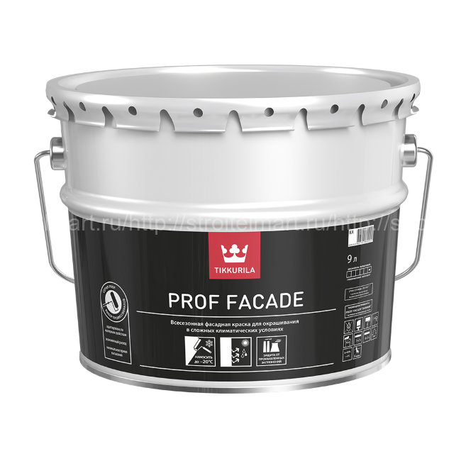 Краска Tikkurila Prof Facade (Проф Фасад) KА фасадная краска для сложных климатических условий 9 л