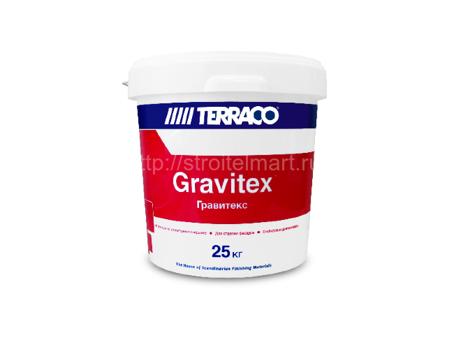 Terraco Gravitex Roller, декоративная фасадная штукатурка с низким профилем, 25кг
