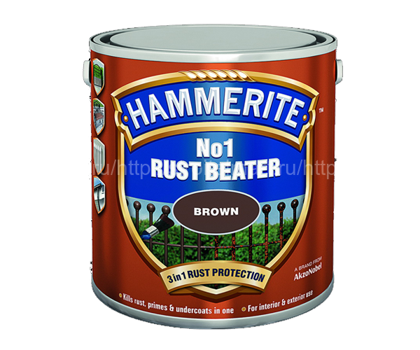 Hammerite №1 Rust-Beater (Хаммерайт) грунт коричневый антикоррозийный, 2,5 л.