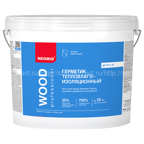 Герметик для дерева Neomid Теплый Дом Wood Professional (Неомид Теплый Дом) 15 кг.