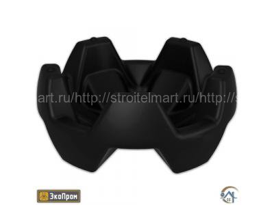 Пластиковый уличный вазон для цветов Flox черный