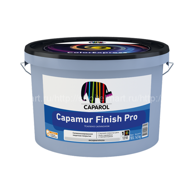 Краска Caparol Capamur Finish Pro, Bas 1 (Капарол Капамур Финиш Про) фасадная с силиконом 10л