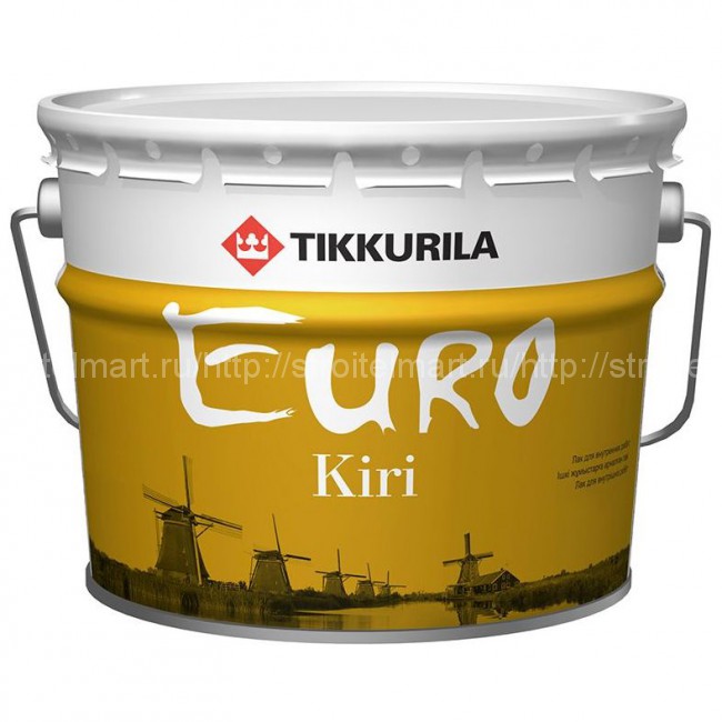 Tikkurila Euro Kiri (Тиккурила Евро Кири) Износостойкий паркетный алкидно-уретановый лак, глянцевый 2,7л