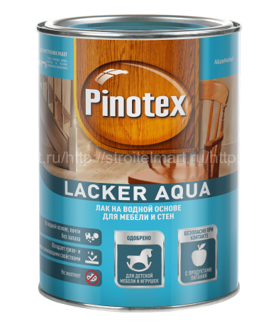 Pinotex Lacker Aqua 10 / Пинотекс Аква Лак на водной основе для стен и мебели матовый 9л 