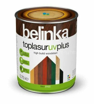 Belinka Toplasur UV Plus (Белинка Топлазурь УФ Плюс) покрытие для дерева с УФ-фильтром, 10 л.