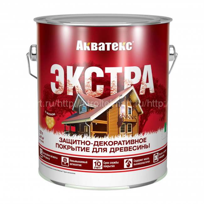 Рогнеда Акватекс Экстра, Защитно-декоративное покрытие для древесины, б/ц, 2,7 л.