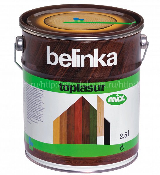 Belinka Toplasur Mix (Белинка Топлазурь Микс) лазурное покрытие для древесины, 10 л.
