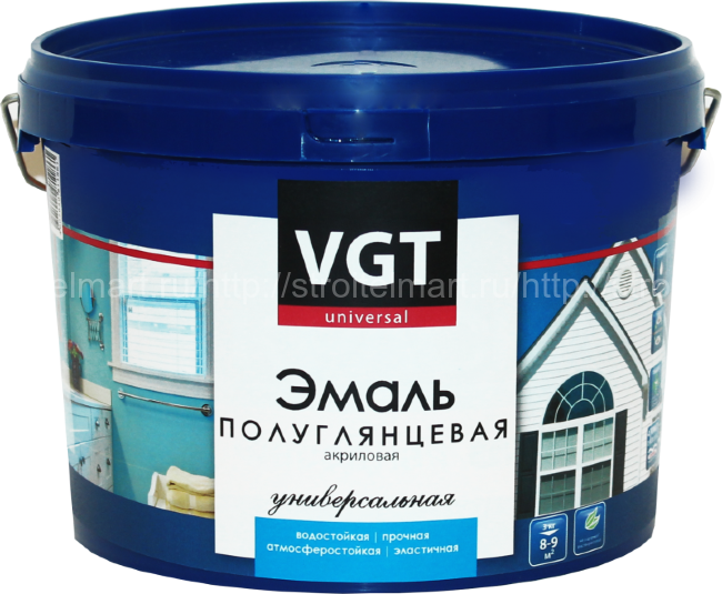 ВГТ (VGT ВДАК 1179) акриловая универсальная эмаль, полуглянцевая (База С) 10кг