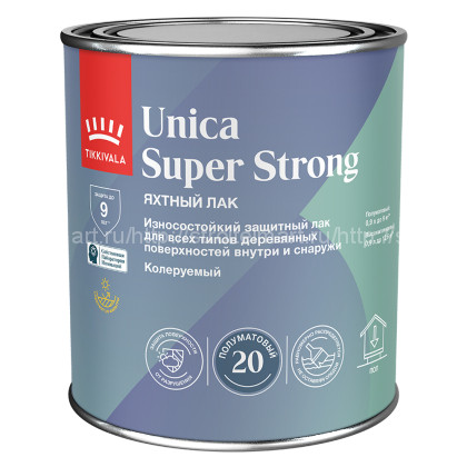 Tikkivala Unica Super Strong EP (Уника Супер) лак износостойкий по дереву, полуматовый, 0,9 л.