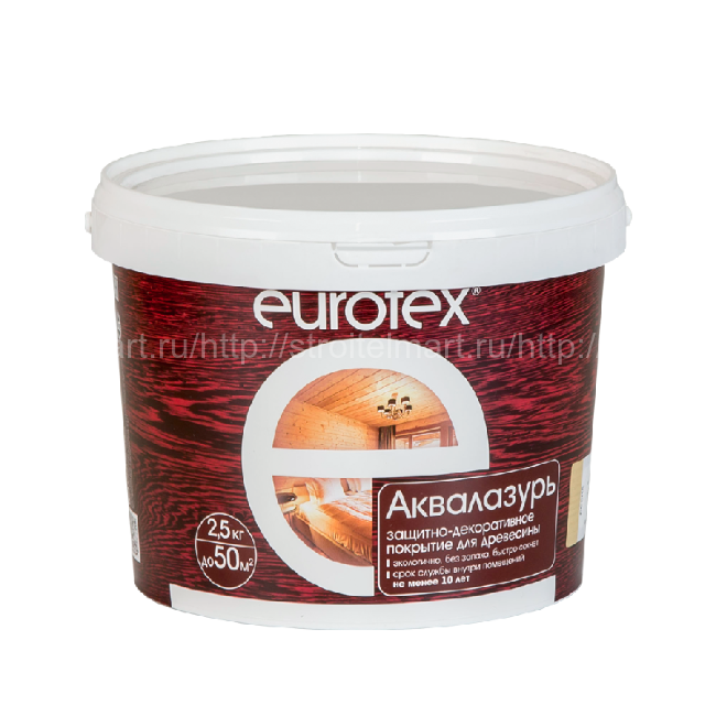 Рогнеда Евротекс (Евротекс) Аквалак, защитно-декоративный лак для дерева, 9 кг.