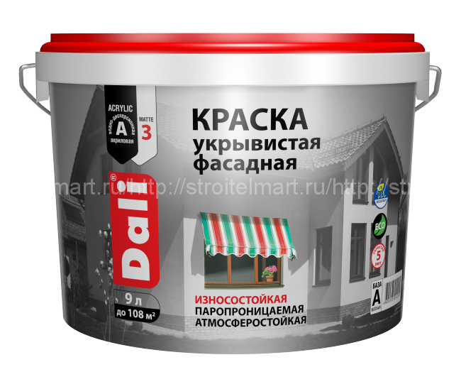 DALI (Дали) Фасадная укрывистая, акриловая 9л