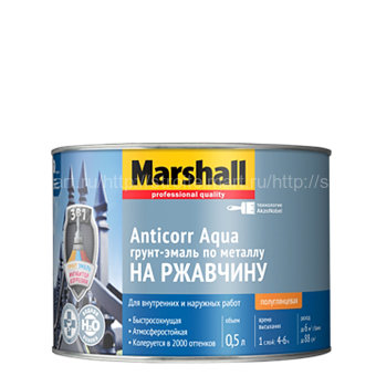 Marshall Anticorr Aqua База BW (Маршал Антикор Аква) эмаль антикоррозионная водная 0,5 л