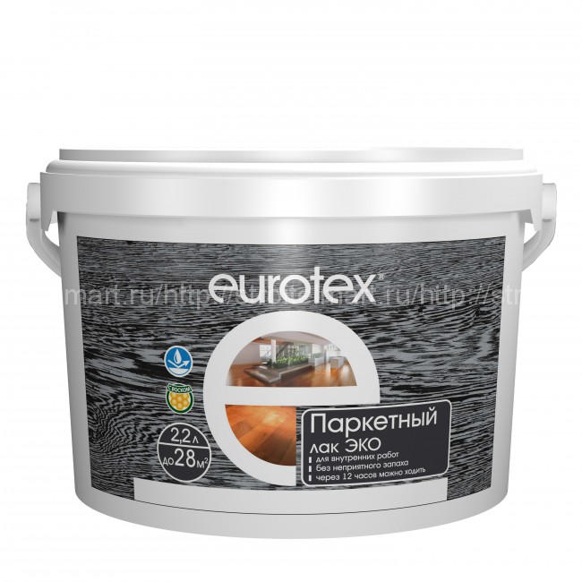 Рогнеда Eurotex Эко (Евротекс) лак паркетный глянцевый, 2,2 л.